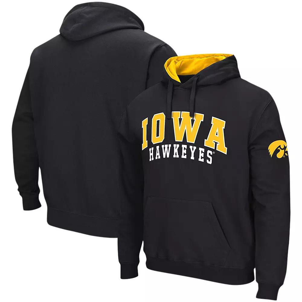 Men's Colosseum Black Iowa Hawkeyes Double Arch Pullover Hoodie,  Product Image