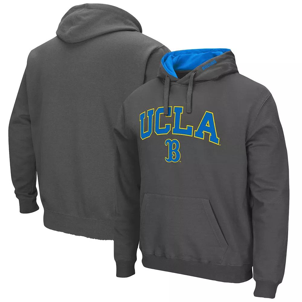 Men's Colosseum Charcoal UCLA Bruins Arch & Logo 3.0 Pullover Hoodie, Size: XL Product Image