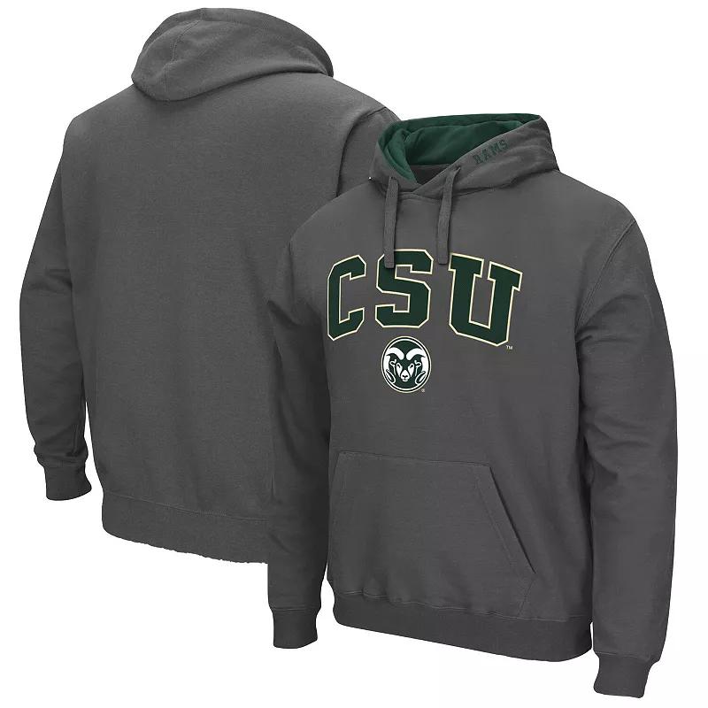 Men's Colosseum Charcoal Colorado State Rams Arch and Logo Pullover Hoodie,  Product Image