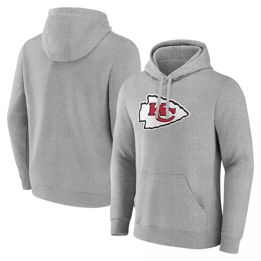 Men's Fanatics Heather Gray Kansas City Chiefs Deliver Fleece Pullover Hoodie,  Product Image