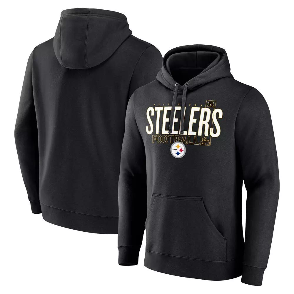 Men's Fanatics Black Pittsburgh Steelers Pylon Outline Pullover Hoodie,  Product Image