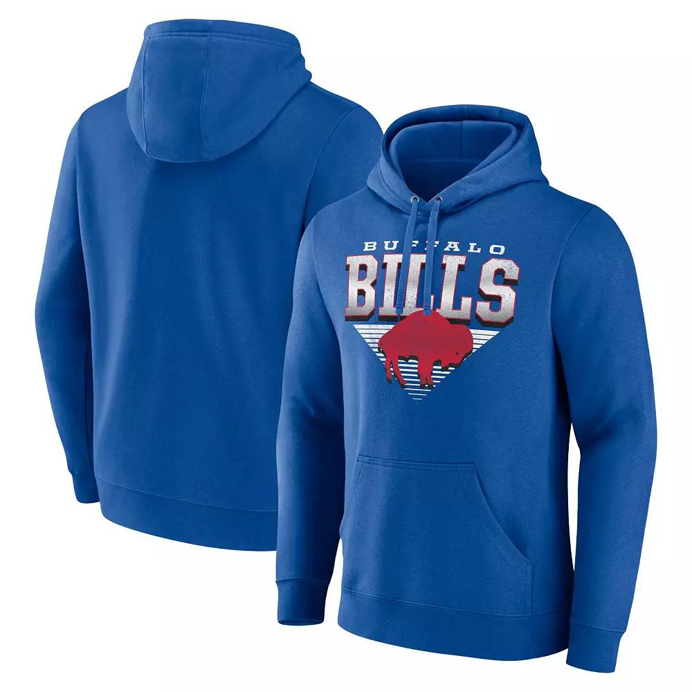 Men's Fanatics Royal Buffalo Bills Geometric Chrome Pullover Hoodie, Size: 2XL, Blue Product Image