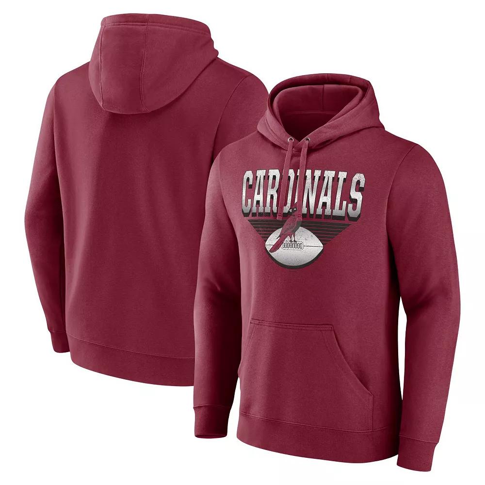 Men's Fanatics Cardinal Arizona Cardinals Geometric Chrome Pullover Hoodie,  Product Image