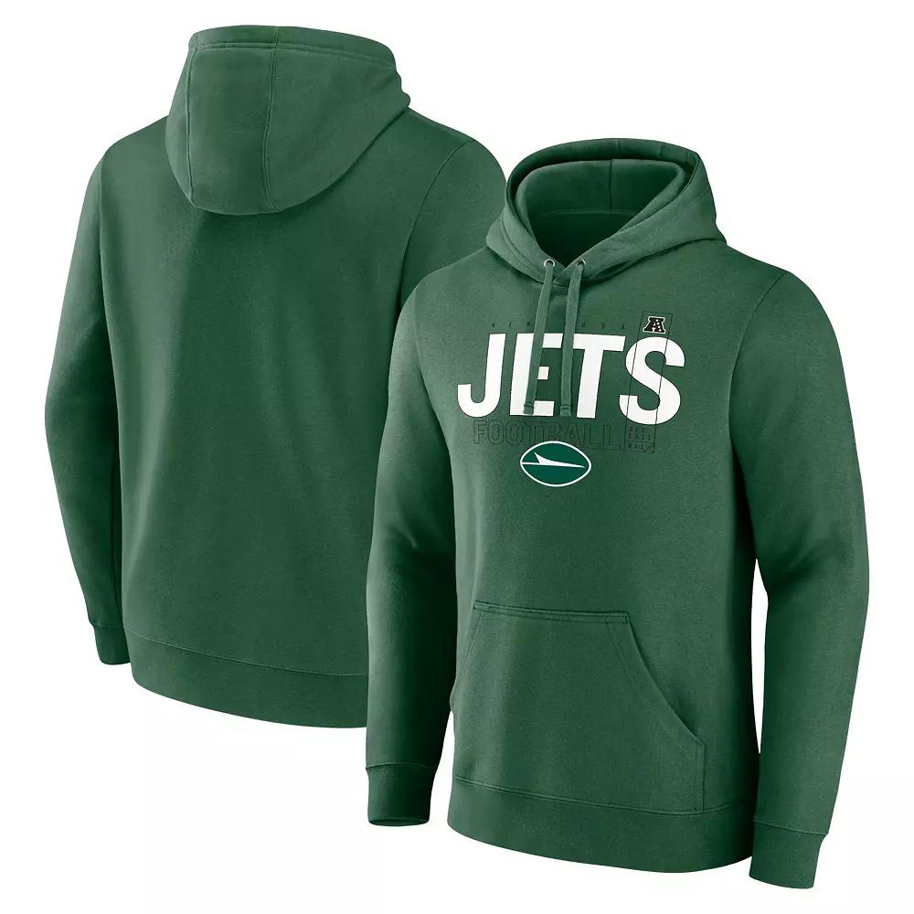 Men's Fanatics Green New York Jets Pylon Outline Pullover Hoodie,  Product Image