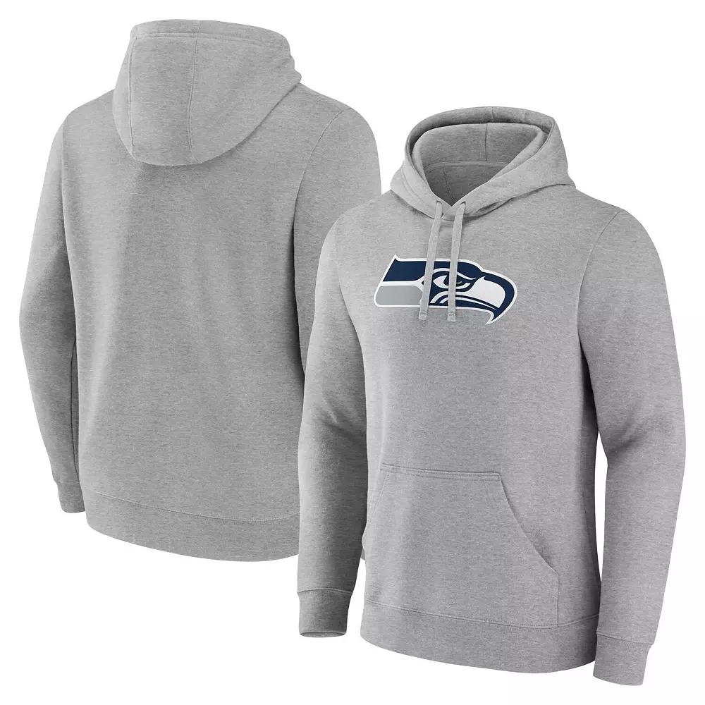 Men's Fanatics Heather Gray Seattle Seahawks Deliver Fleece Pullover Hoodie, Size: 4XL, Grey Product Image