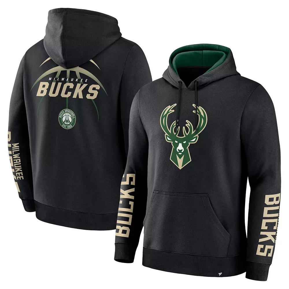 Men's Fanatics Black Milwaukee Bucks Legacy Guard Pullover Hoodie,  Product Image