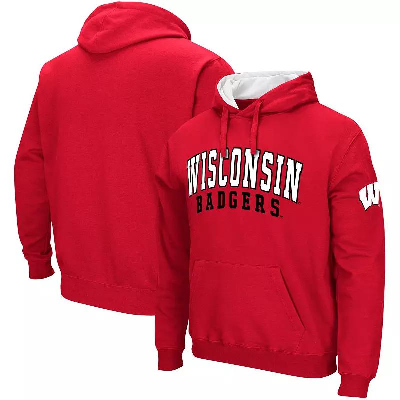 Mens Colosseum Wisconsin Badgers Double Arch Pullover Hoodie Product Image