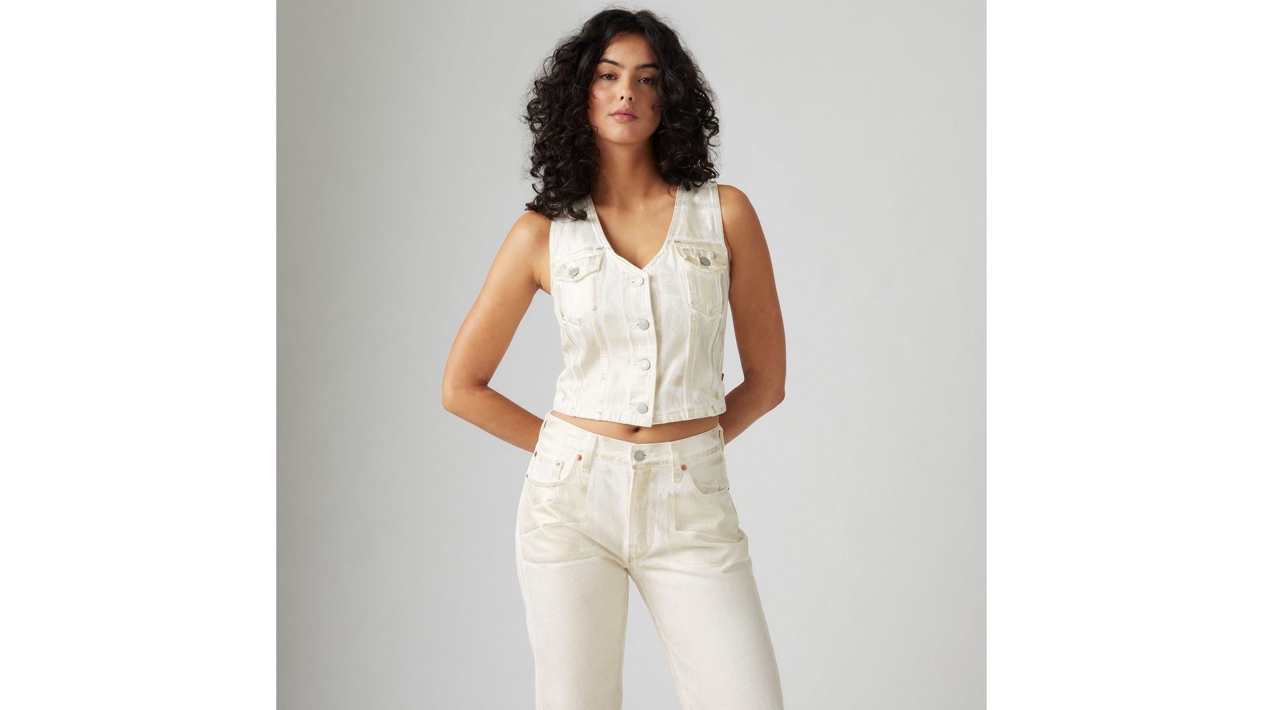 Coated Bella Denim Corset Top Product Image