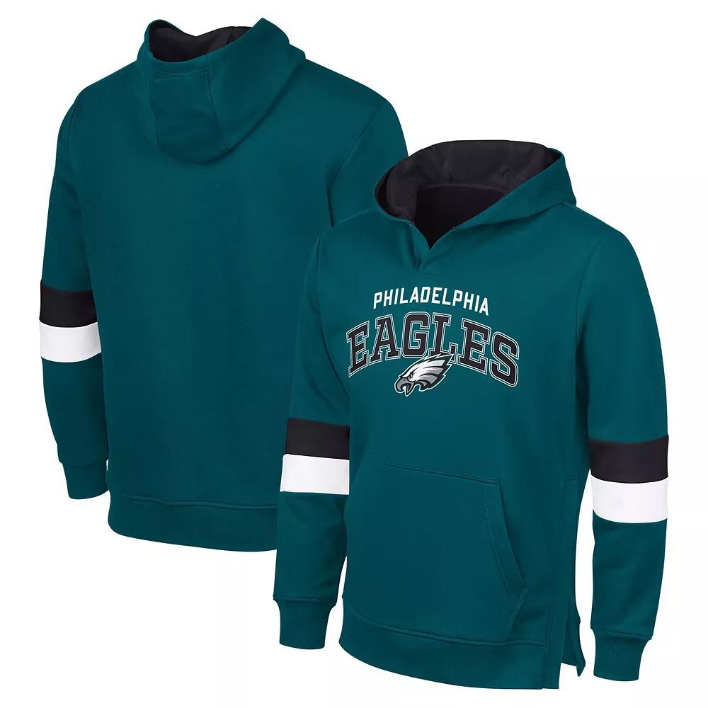 Men's G-III Sports by Carl Banks Green/Gray New York Jets Adaptive Faceoff Pullover Hoodie,  Product Image