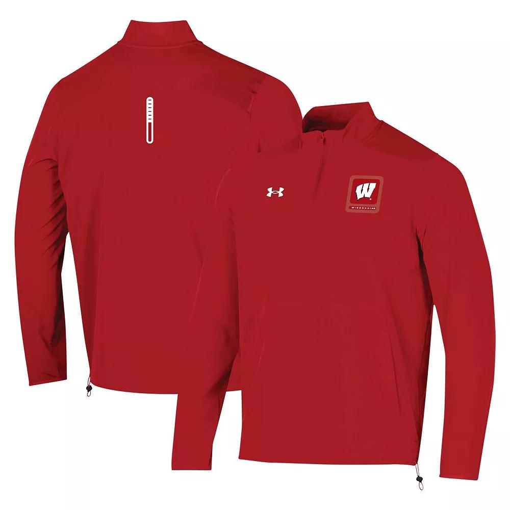Men's Under Armour Red Wisconsin Badgers 2023 MotivateÂ Half-Zip Top,  Product Image