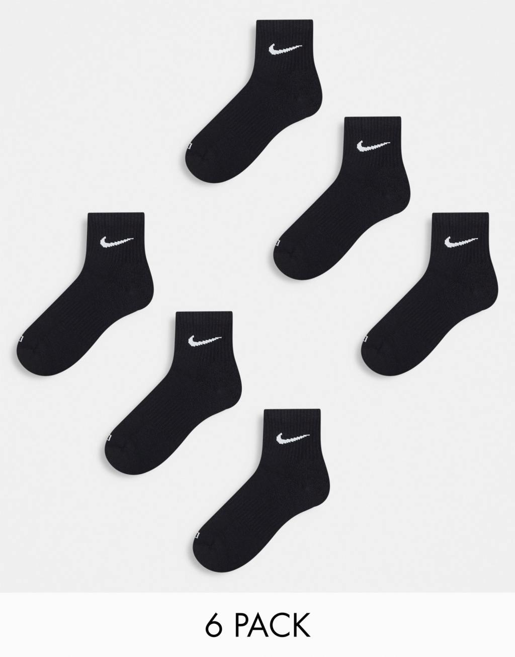 Nike Mens Everyday Plus Cushioned Training Ankle Socks (6 Pairs) | SX6899-010 Product Image