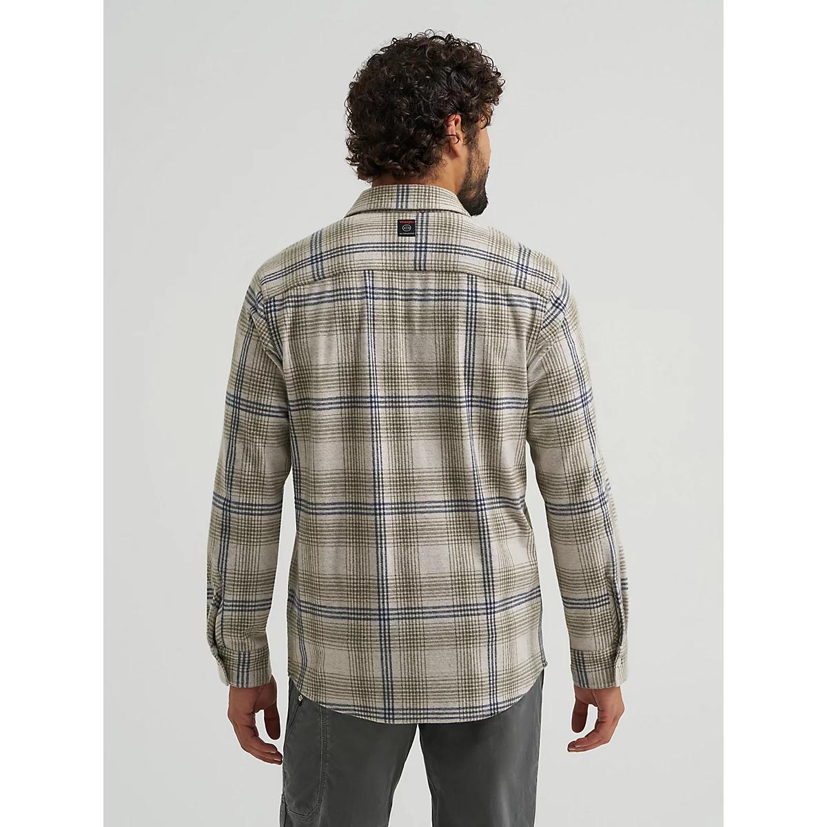 Wrangler ATG™ Men's Campsite Plaid Shirt in Stone Product Image