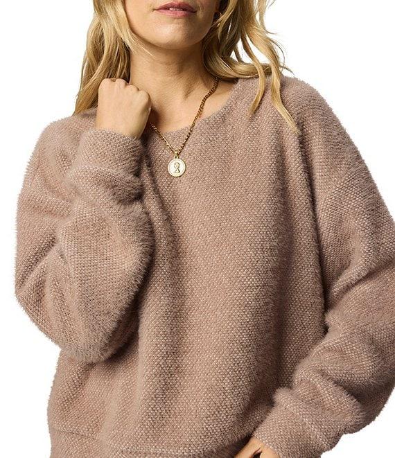 Splendid Fallon Fuzzy Knit Crew Neck Long Sleeve Top Product Image