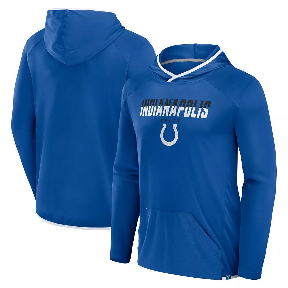 Men's Fanatics Royal Indianapolis Colts Transitional Defender Hoodie Long Sleeve T-Shirt,  Product Image