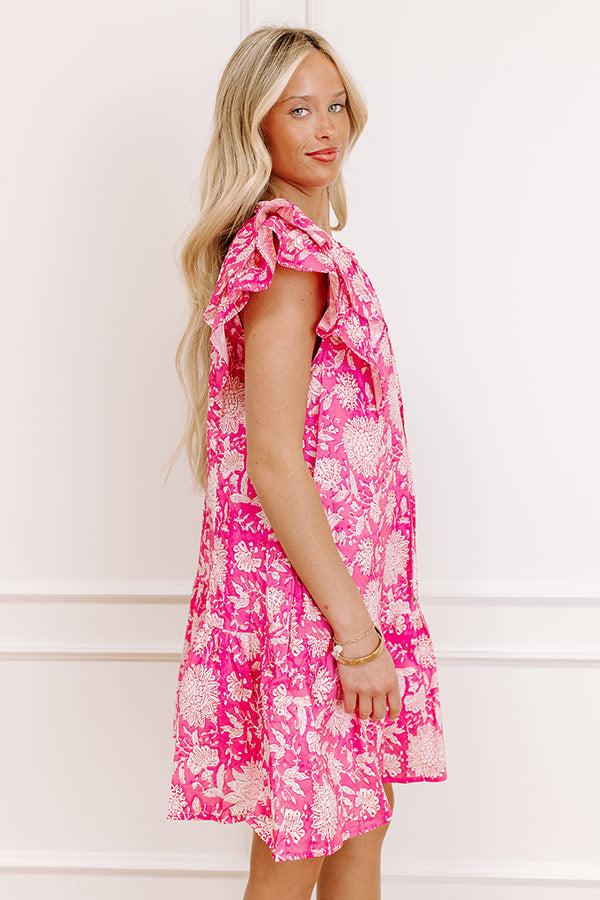Garden Glance Floral Mini Dress in Blush Product Image