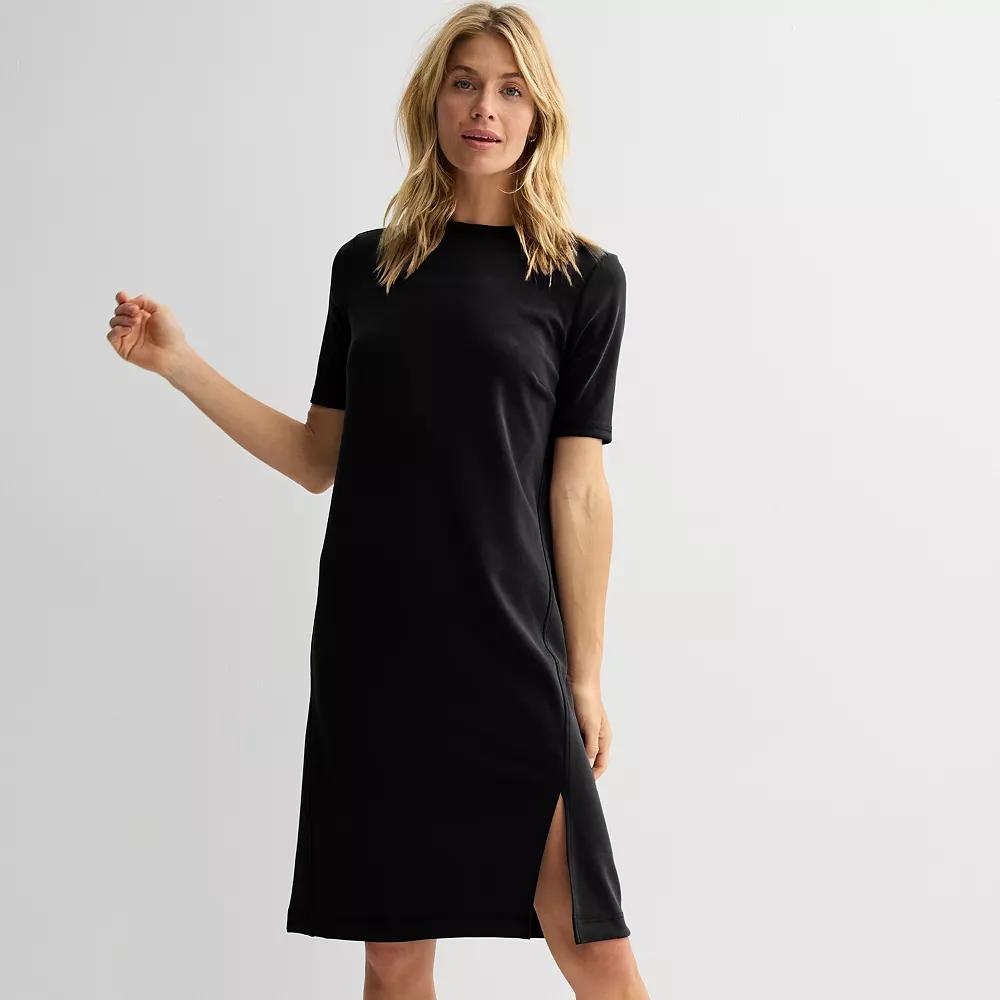 Women's FLX Solace Short Sleeve Midi Shirt Dress, Size: XS, Mineral Black Product Image