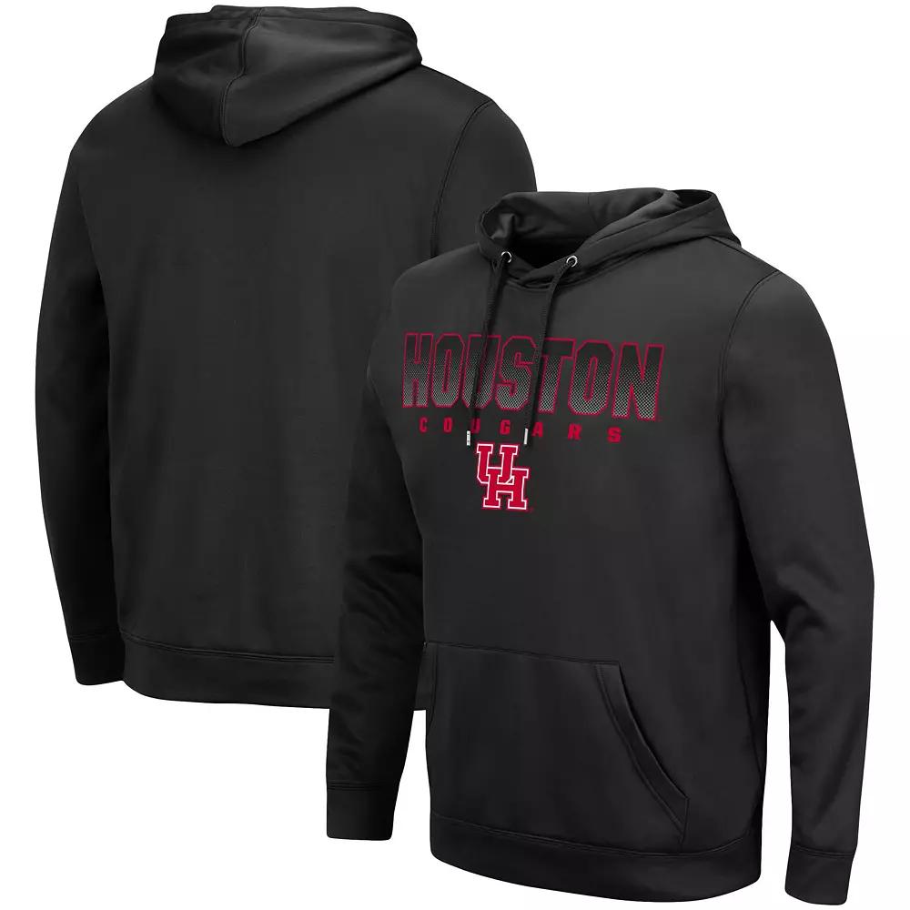 Men's Colosseum Black Stanford Cardinal Blackout 3.0 Pullover Hoodie,  Product Image