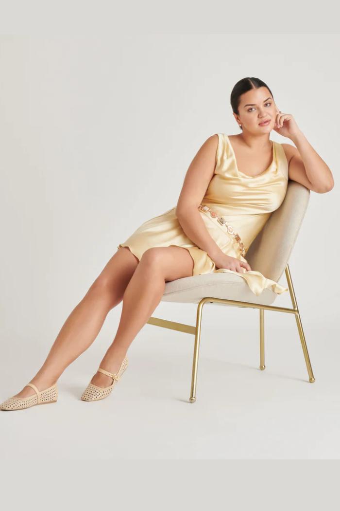 Rodni Eyelet Perf Ballet Flats - Lt Natural Woven Raffia Product Image