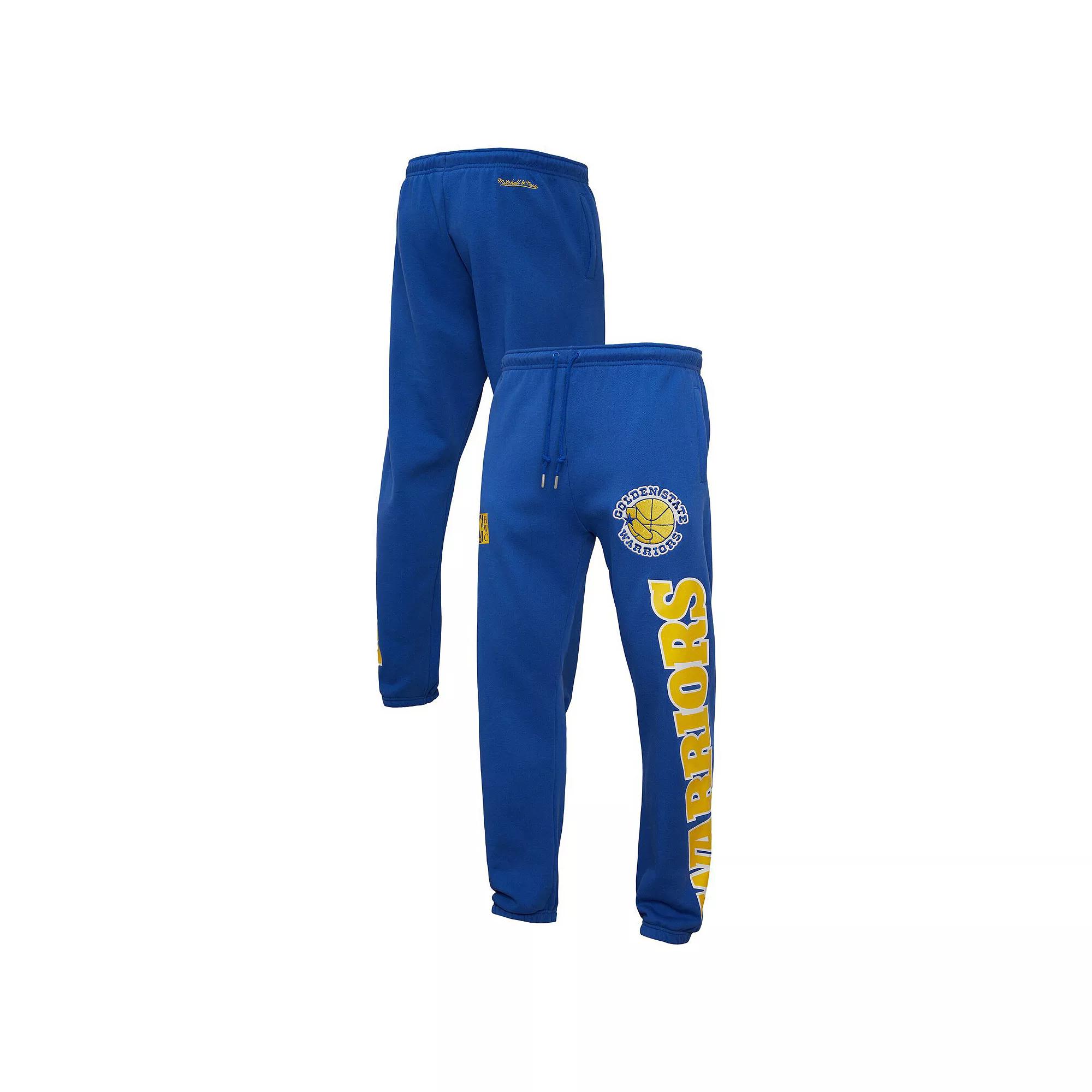 Men's Mitchell & Ness Royal Golden State Warriors Hardwood Classics Team Origins Pants,  Product Image