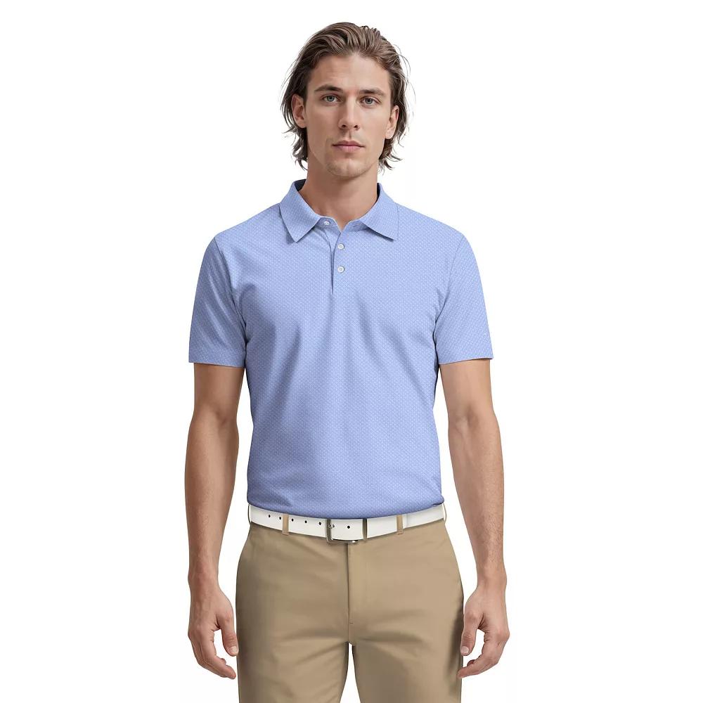 Men's Grand Slam Diamond Jacquard Short Sleeve Golf Polo Shirt,  Product Image