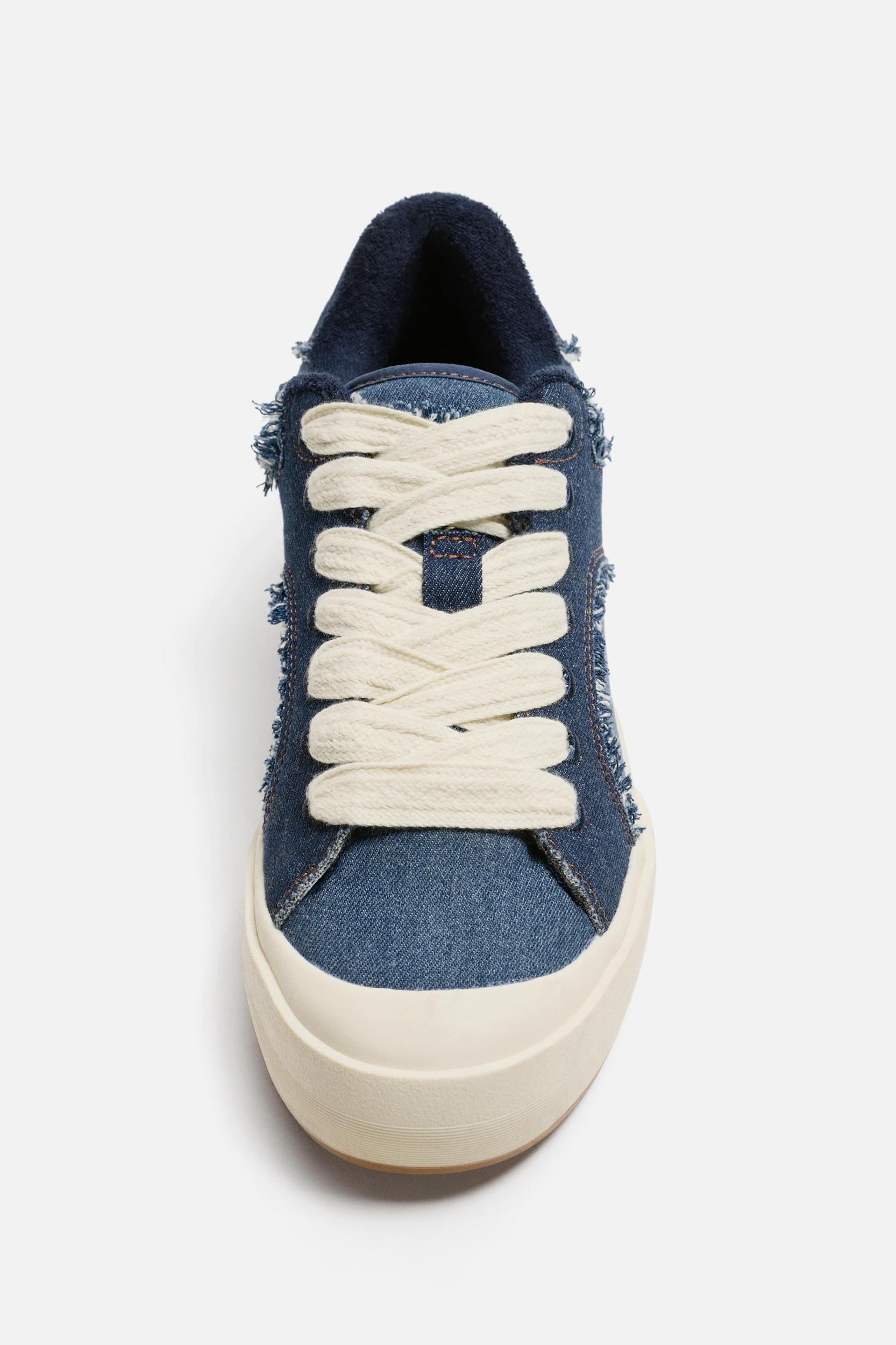 DENIM SKATE SNEAKERS Product Image