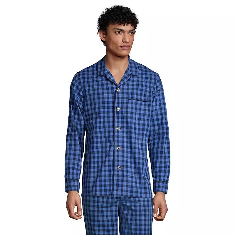 Big & Tall Lands' End Poplin Pajama Sleep Shirt, Men's,  Product Image
