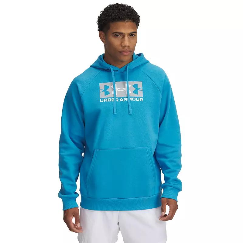 Big & Tall Under Armour Rival Fleece Block Logo Hoodie, Mens Product Image