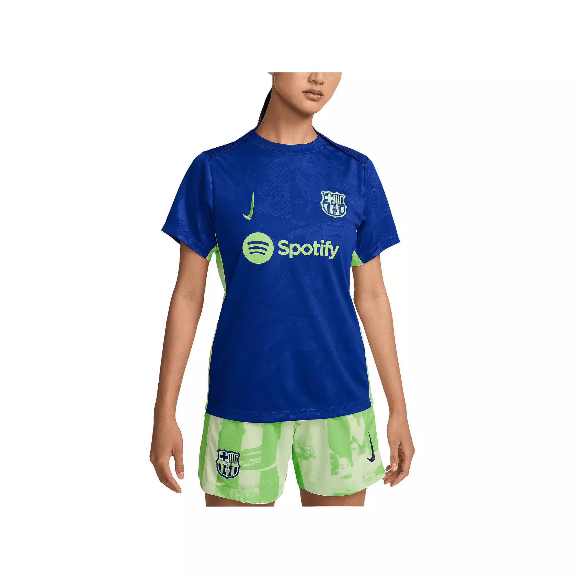 Women's Nike  Royal Barcelona 2024/25 Academy Pro Pre-Match Top, Size: Large, Bar Blue Product Image