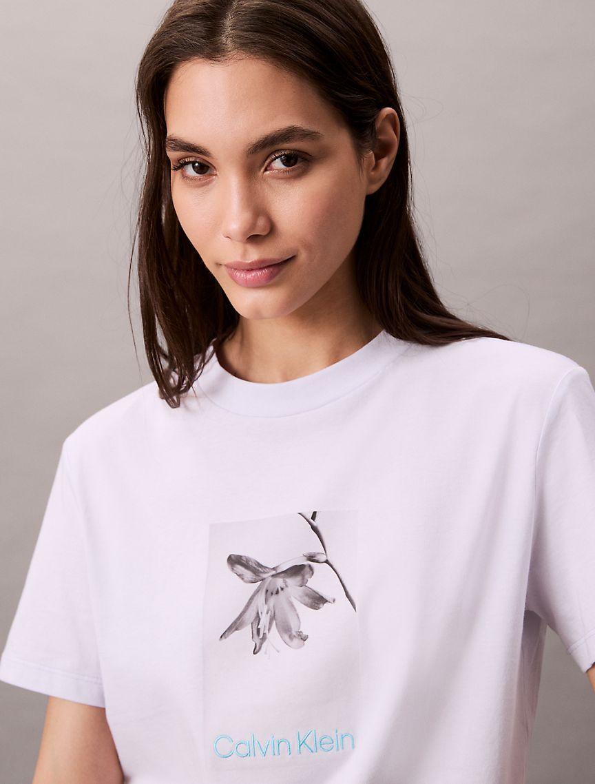 Floral Photo Graphic Classic T-Shirt  Product Image