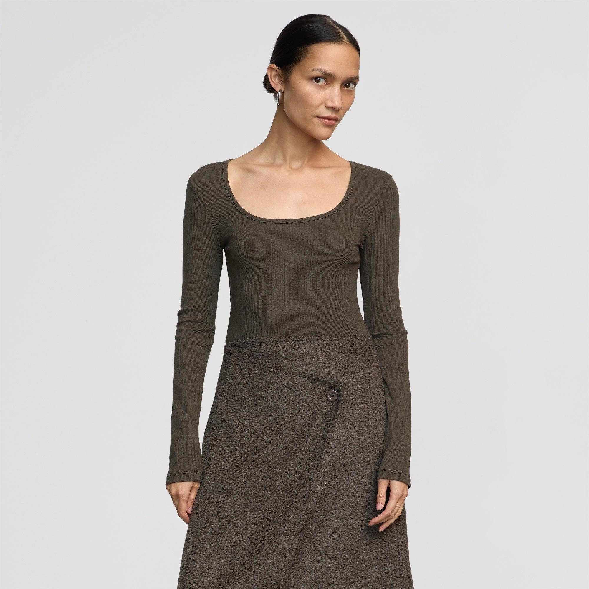 Rosa Ribbed Scoop-Neck Tee Product Image