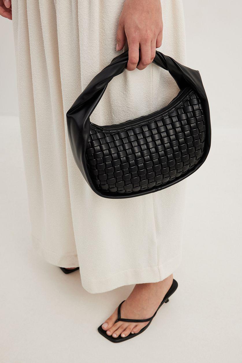 Twisted Handle Woven Handbag Product Image