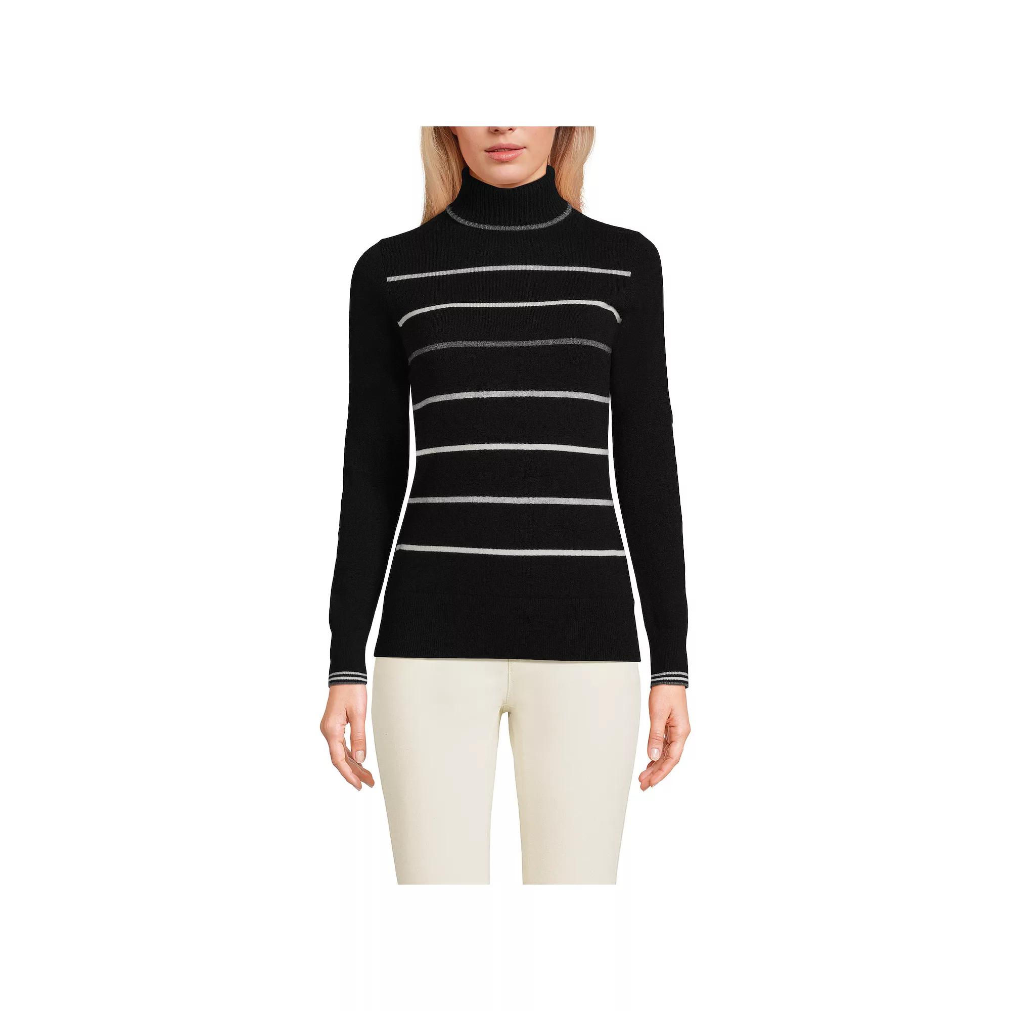 Women's Lands' End Turtleneck Cashmere Sweater,  Product Image