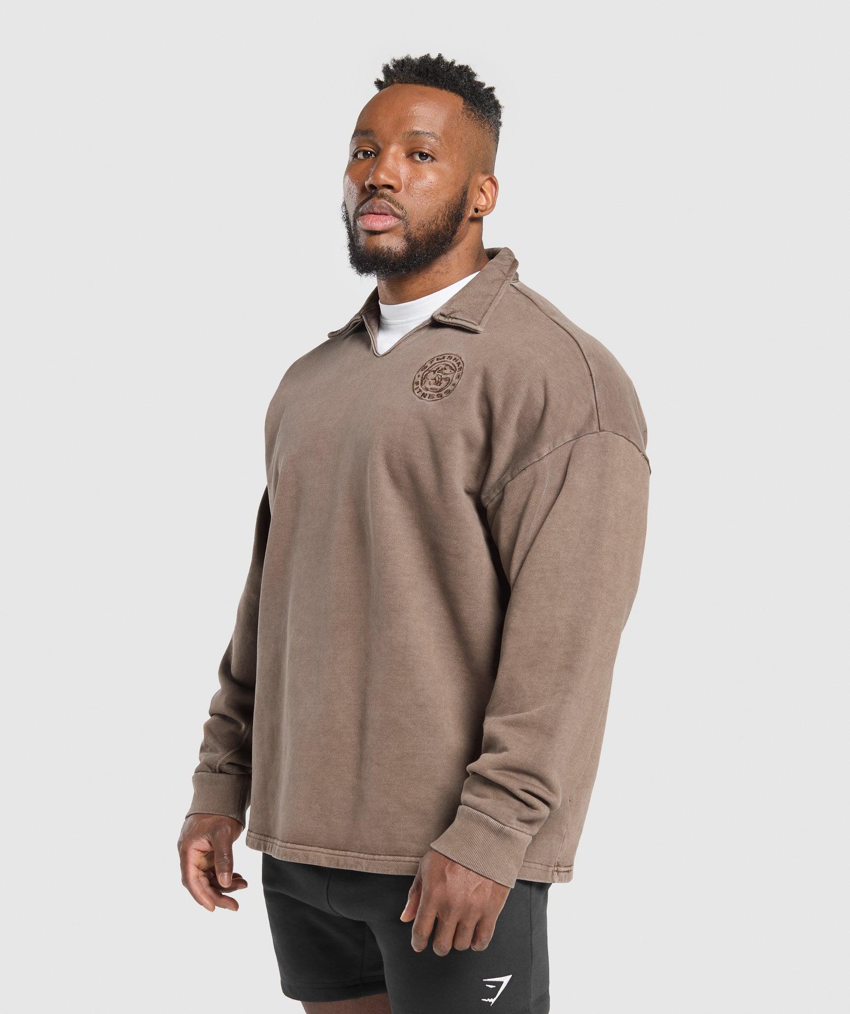 Gymshark Premium Legacy Pullover - Soft Brown Male Product Image