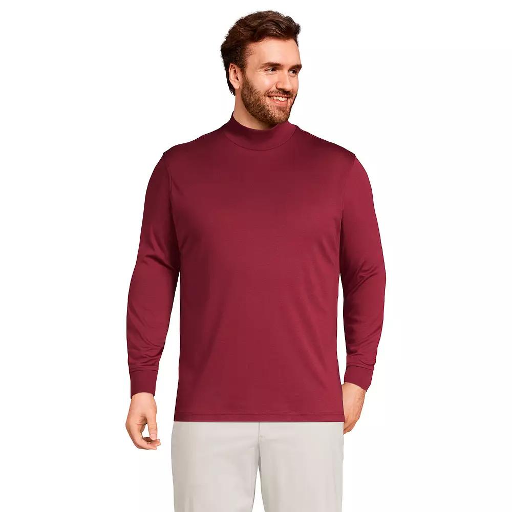 Big & Tall Lands' End Super Soft Supima Mock Turtleneck, Men's,  Product Image