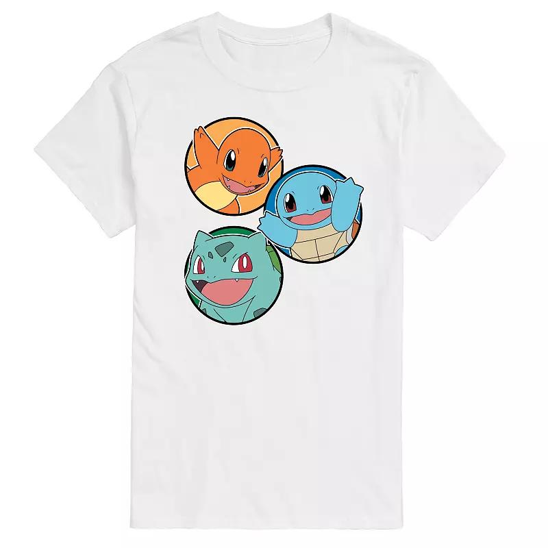 Men's Pokemon Squirtle Bulbasaur Charmander Graphic Tee,  Product Image