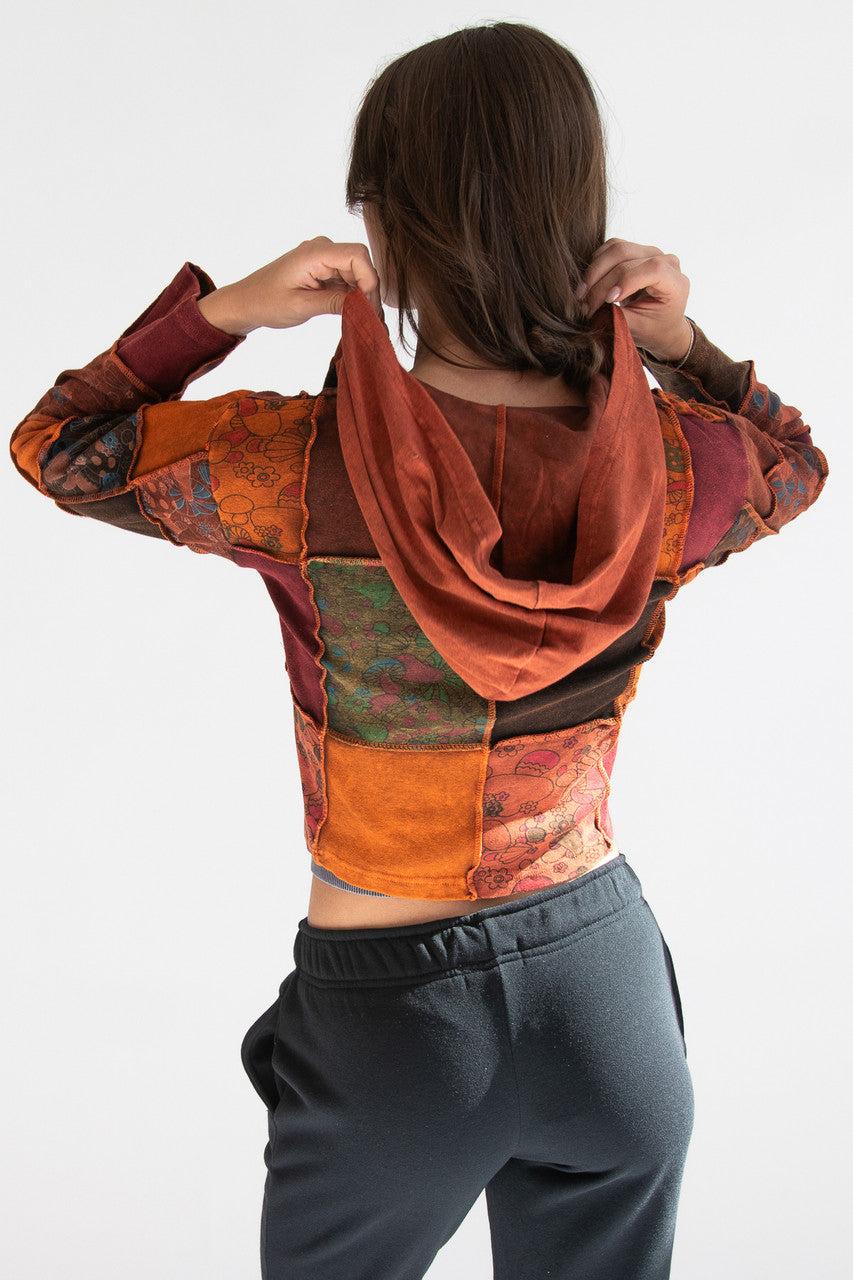 Mushroom Patchwork Hoodie Product Image