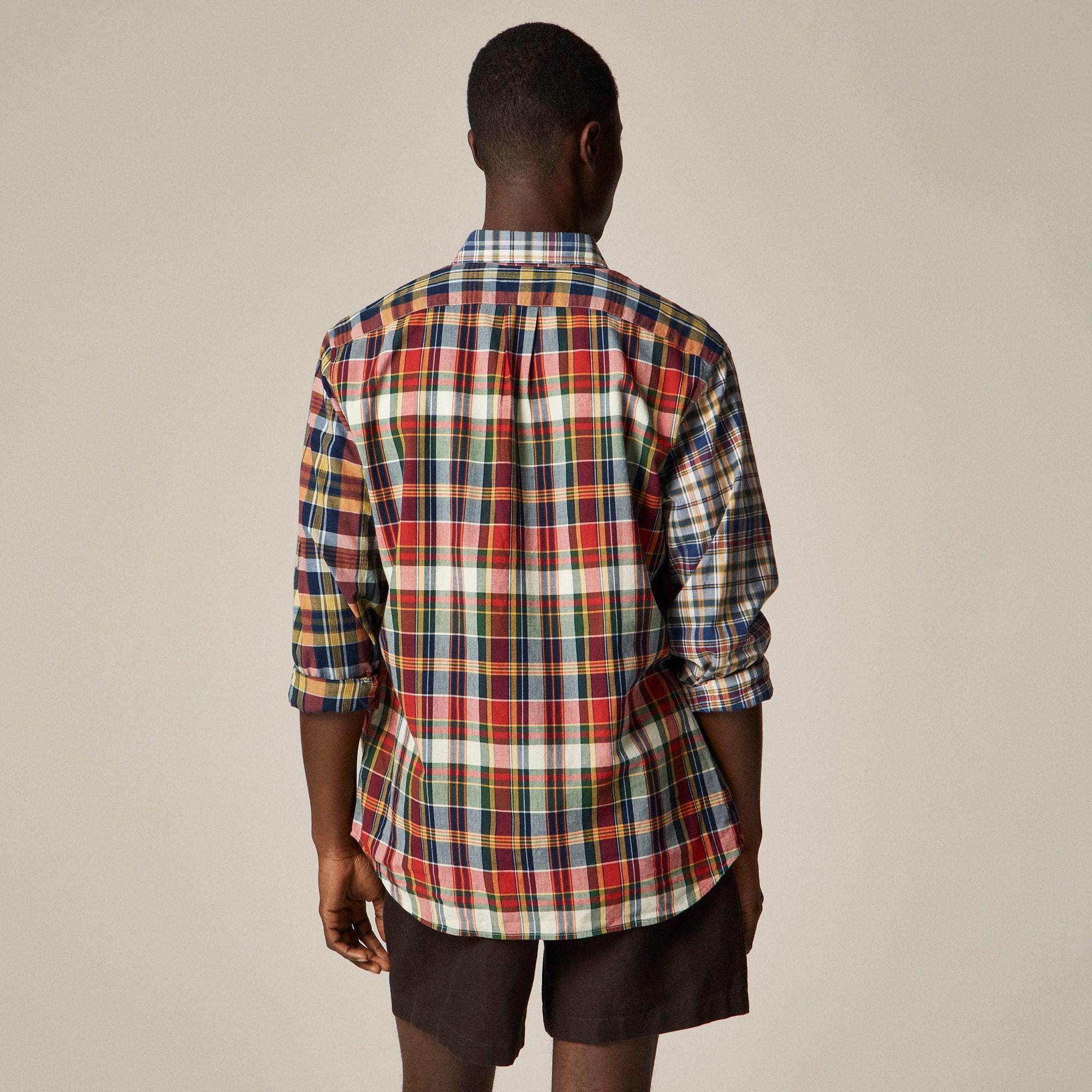 Indian madras shirt in patchwork plaid Product Image