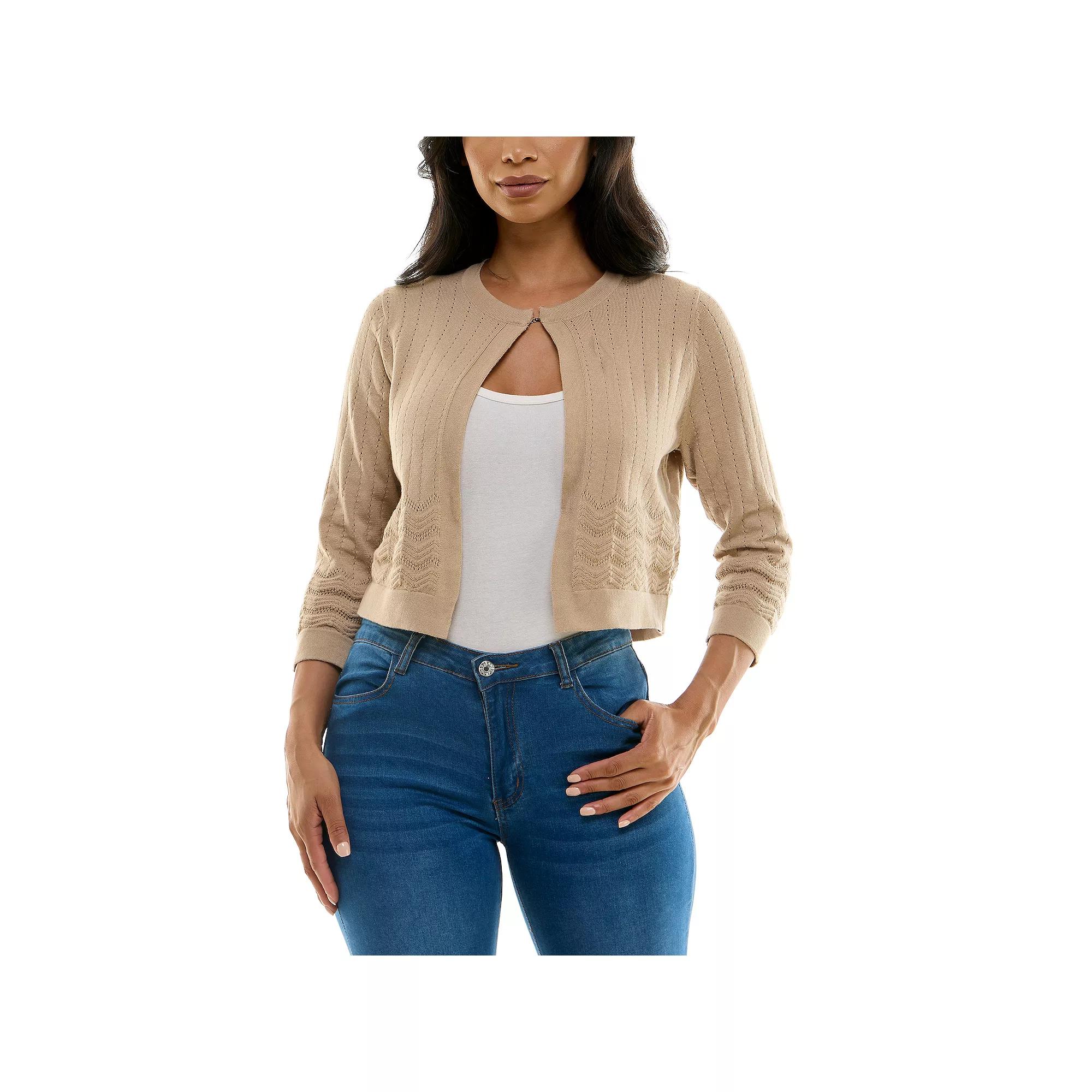 Women's Nina Leonard Pointelle Bolero,  Product Image