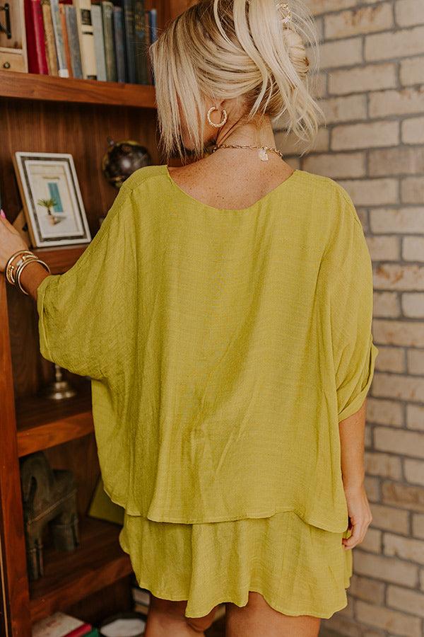 Tranquil Time Shift Top In Lime Punch Curves Product Image
