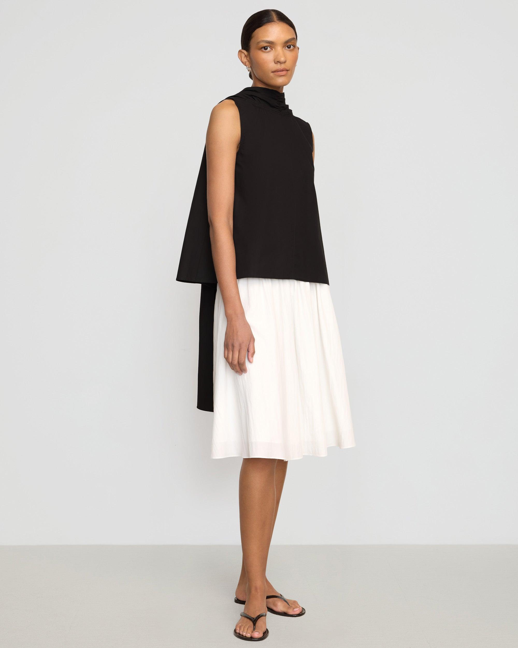 Dominika Drape Scarf-Neck Blouse Product Image