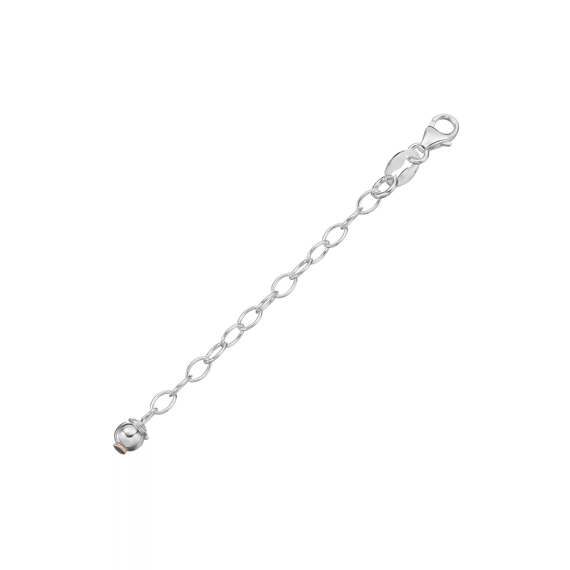 PRIMROSE Sterling Silver Rolo Chain Extender - 2 in., Women's, Grey Product Image