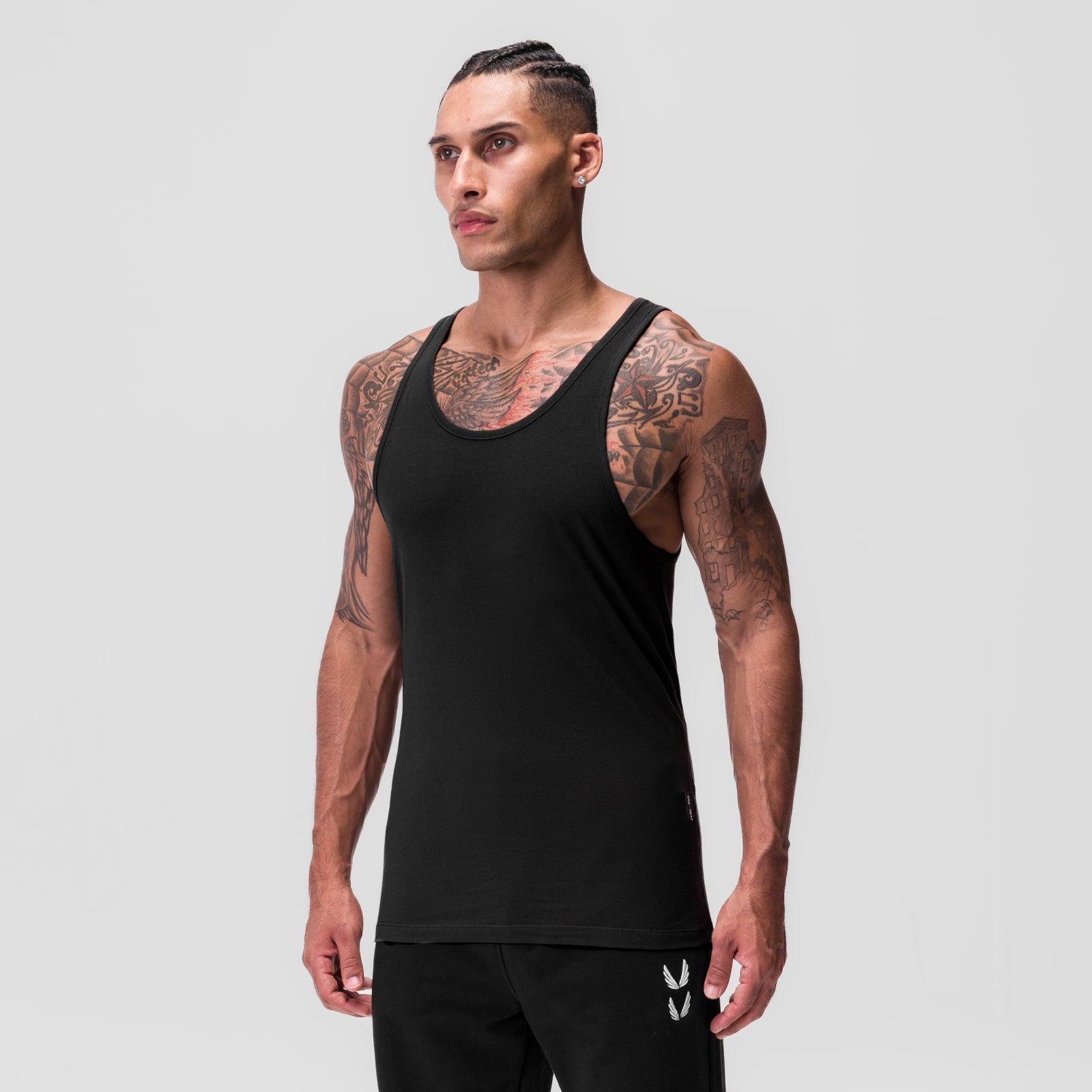 0847. CottonPlus™ Standard Slim Tank - Black Product Image