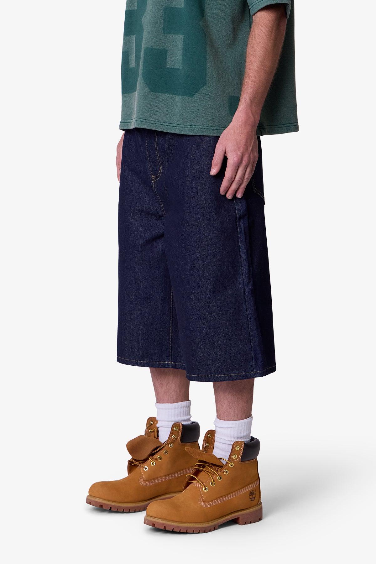 Raw Ultra Baggy Denim Shorts - Rinsed Indigo Product Image