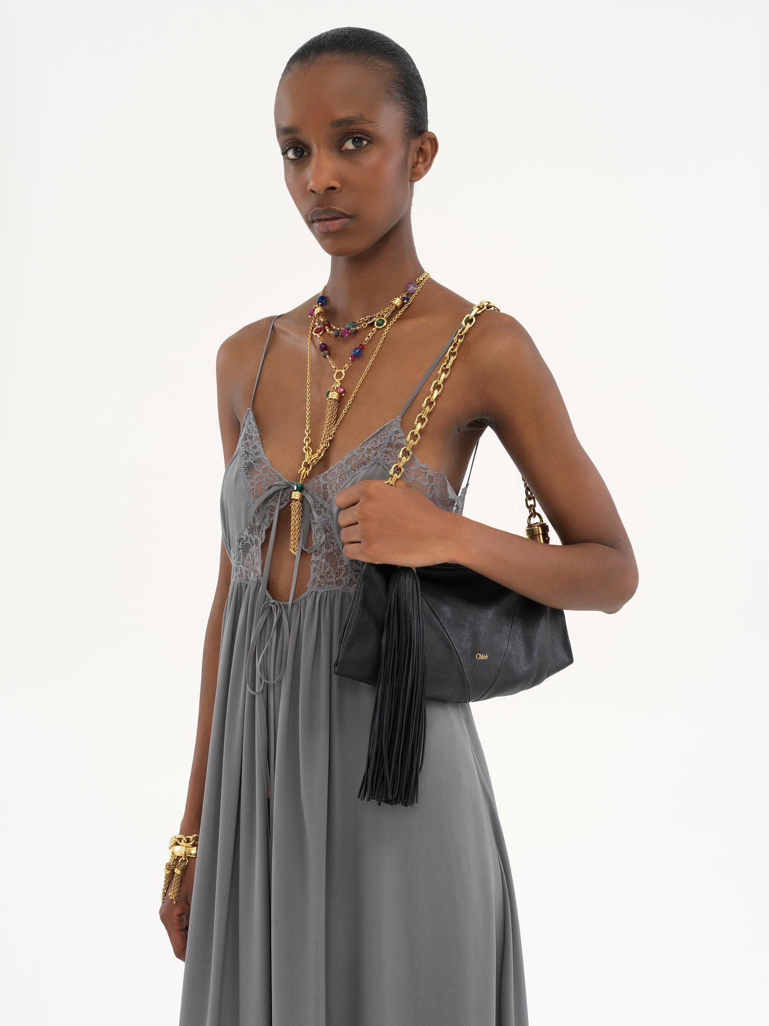 Small Chloé Foulard shoulder bag in grained leather Product Image
