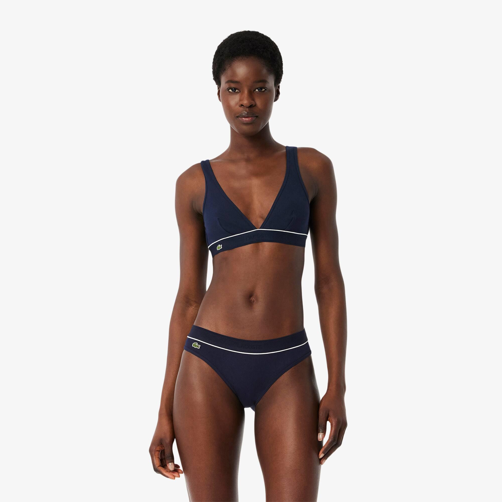 Ribbed Cotton Triangle Bralette Product Image