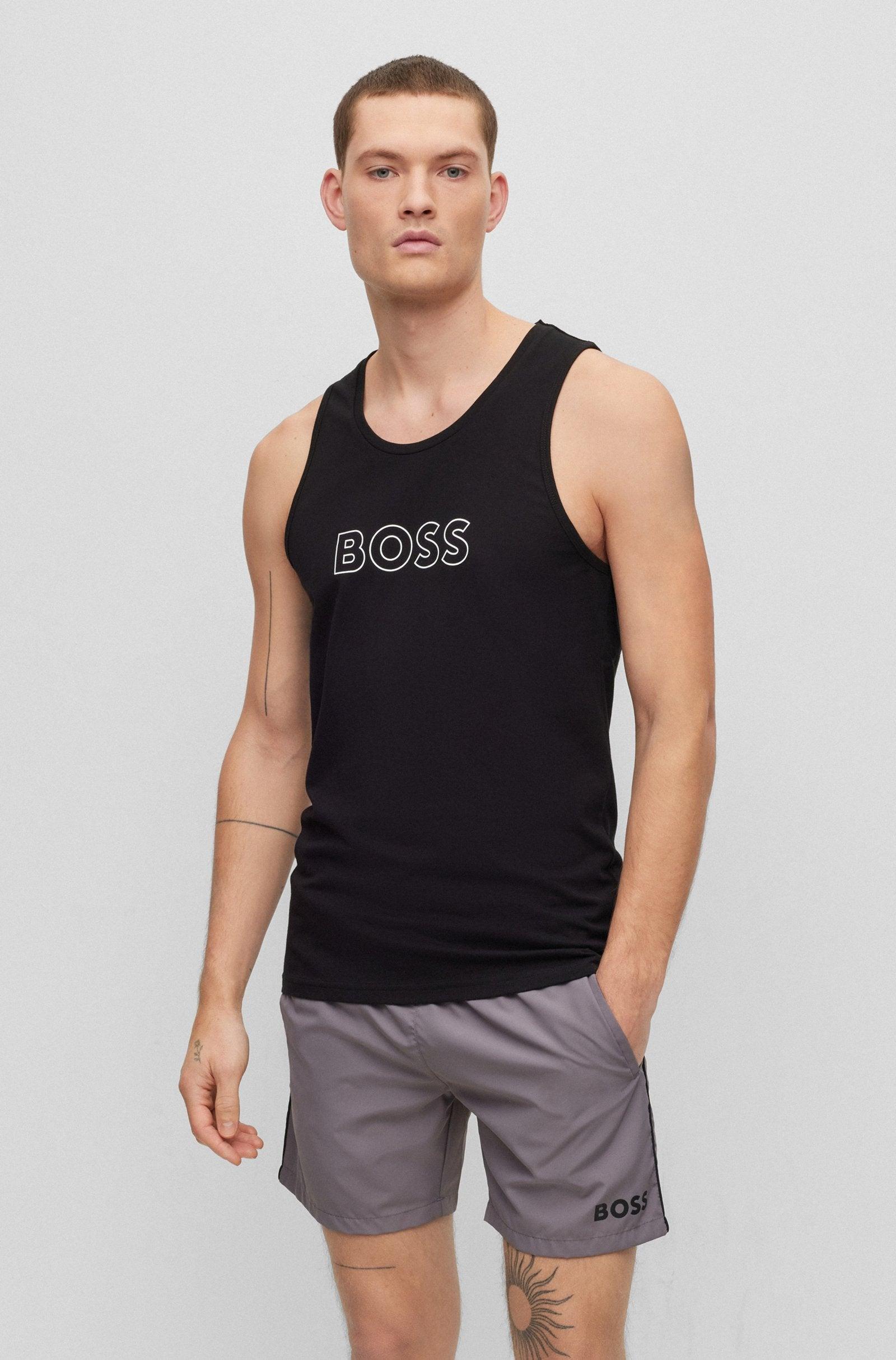 Boss Cotton Tank Top with Outline logo Product Image