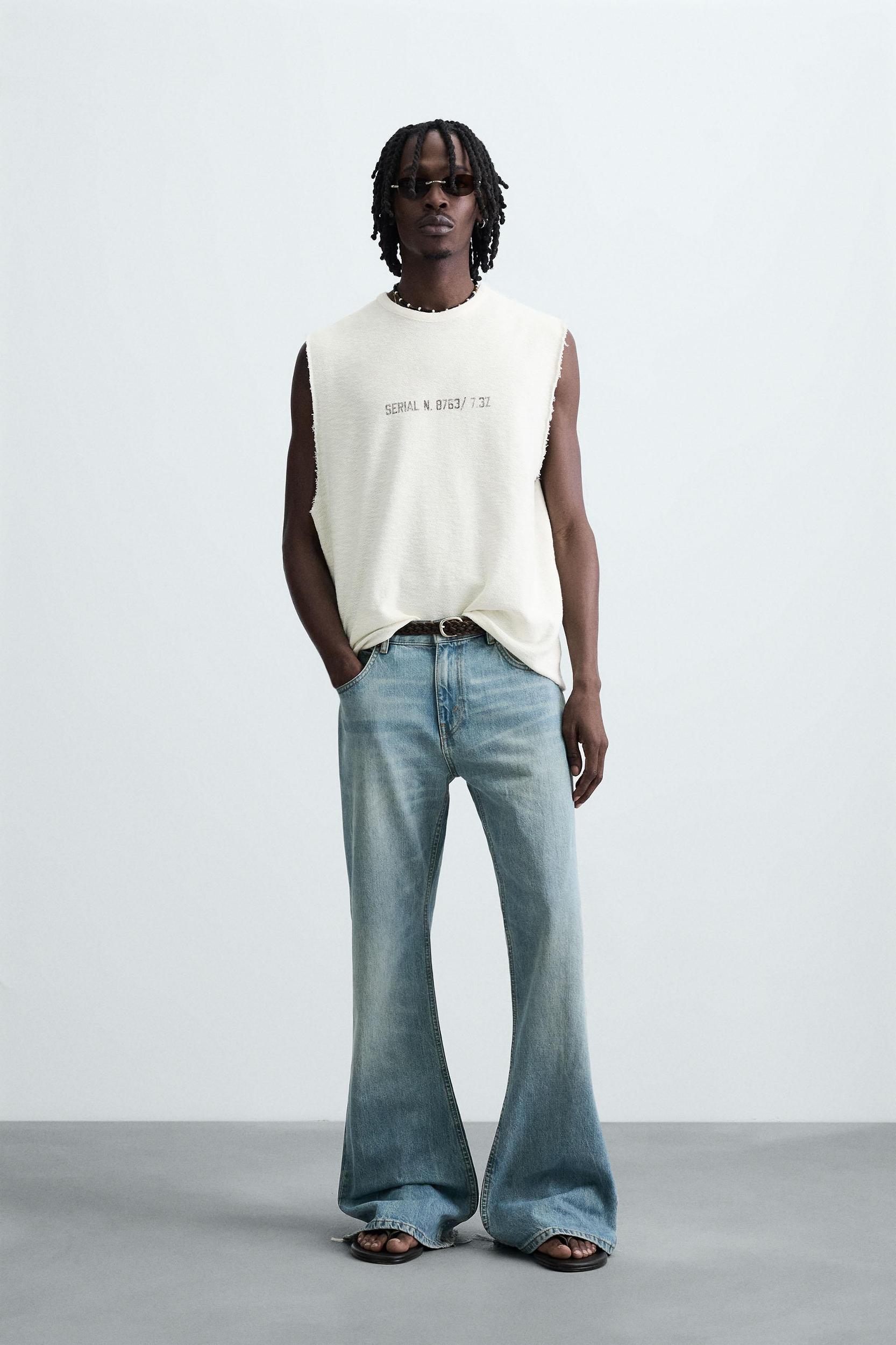 WASHED PRINT KNIT TANK TOP Product Image