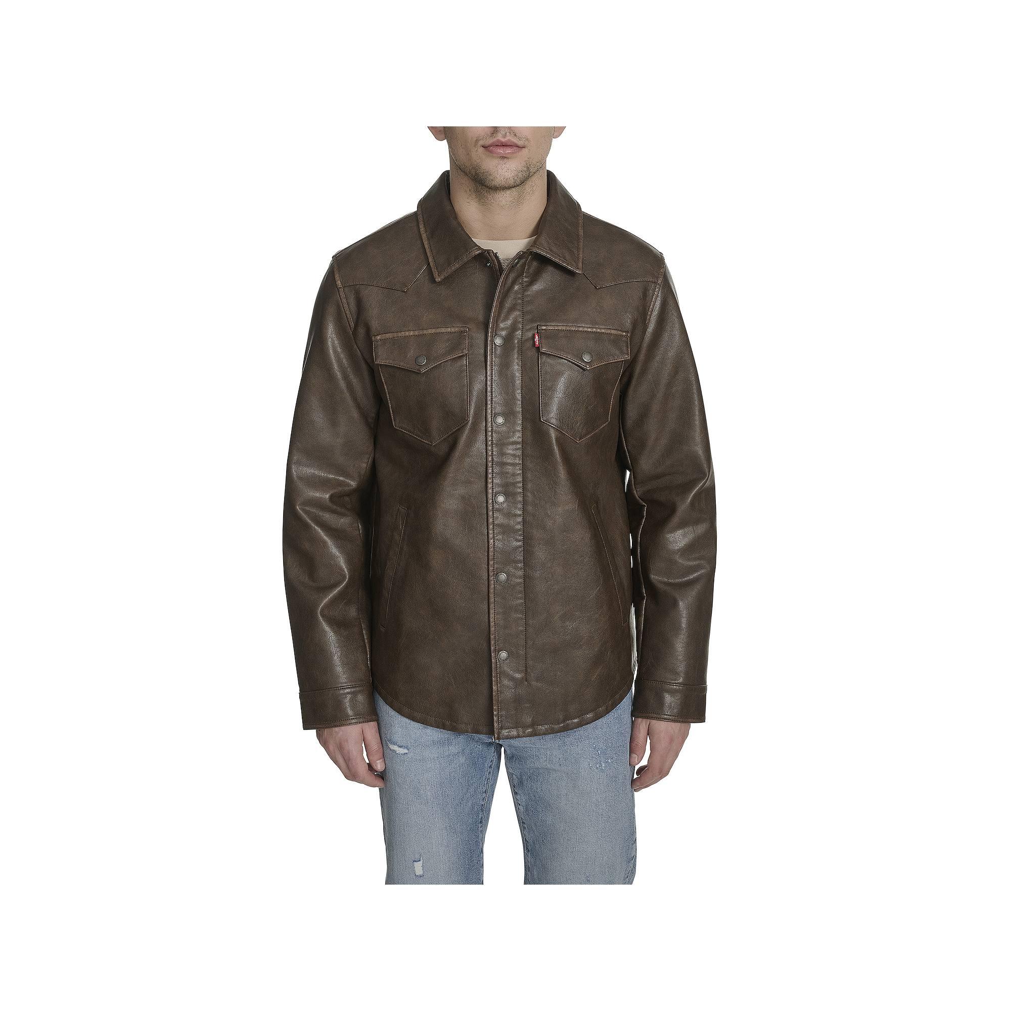 Men's Levi's® Faux Leather Shacket,  Product Image