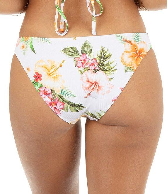 Hurley Malia Rib Floral Low Waist Moderate Swim Bottom Product Image