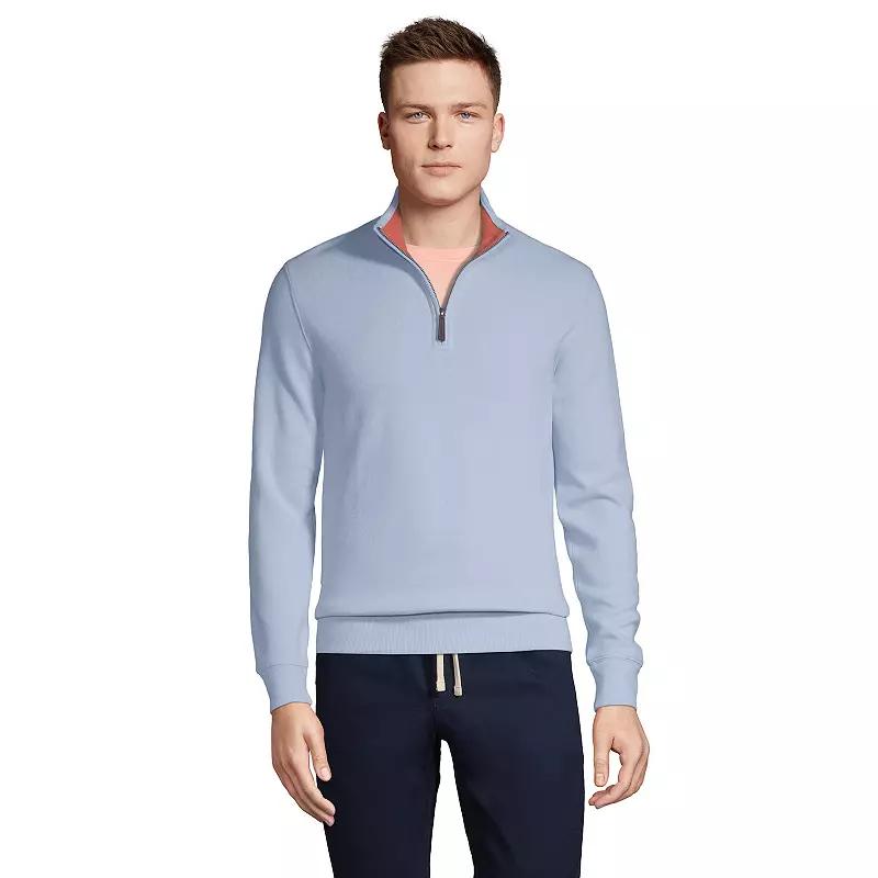 Big & Tall Lands' End Bedford Classic-Fit Ribbed Quarter-Zip Sweater, Men's,  Product Image